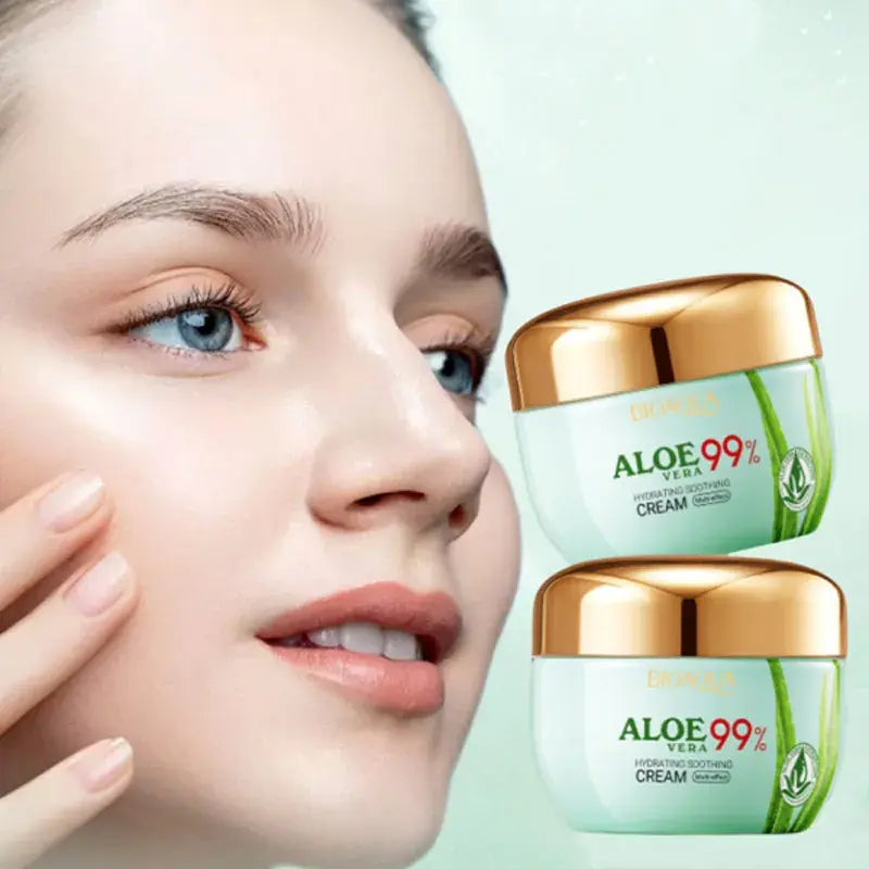 CREMA HIDRATANTE REPARADORA Y REAFIRMANTE CON ALOE VERA 99% (50G)